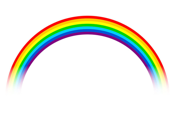 Regenbogen-Illustration, weißer Hintergrund. - Foto, Bild