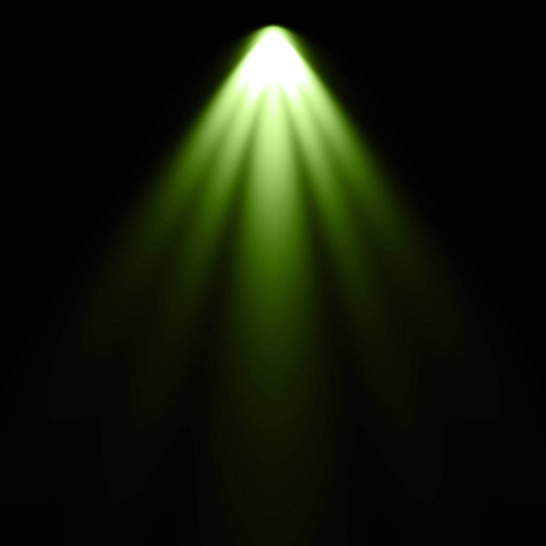 Feu vert sur fond noir, fond projecteur
 - Photo, image