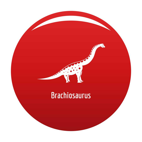 Brachiosaurus icon vector red - Vektori, kuva