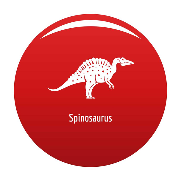 Spinosaurus icon vector red - Vector, imagen