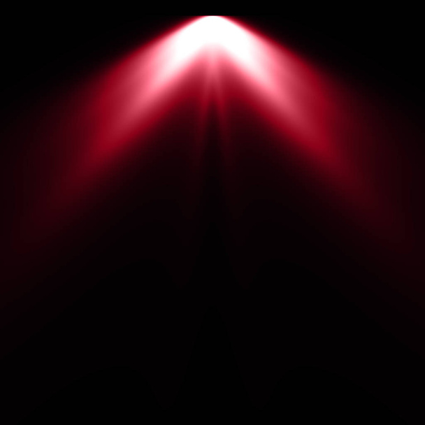 Red light at black background, spotlight background - Photo, Image