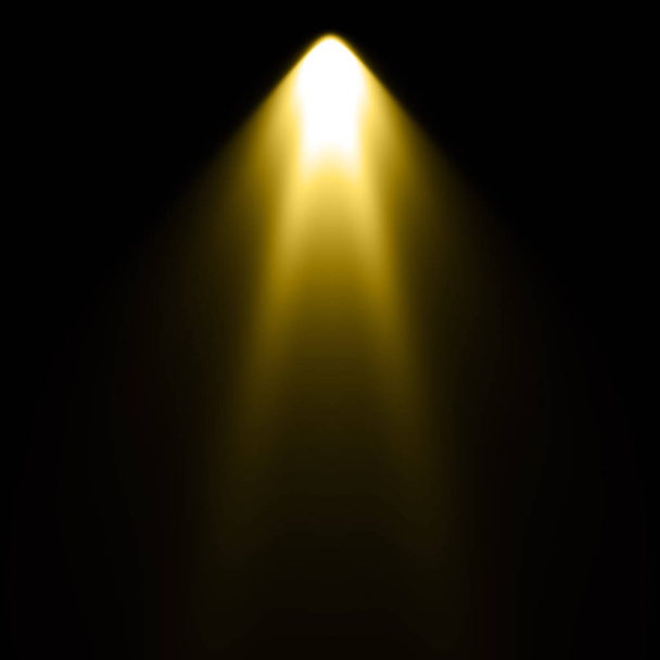 Желтый огонь на черном фоне, прожектор на фоне
 - Фото, изображение