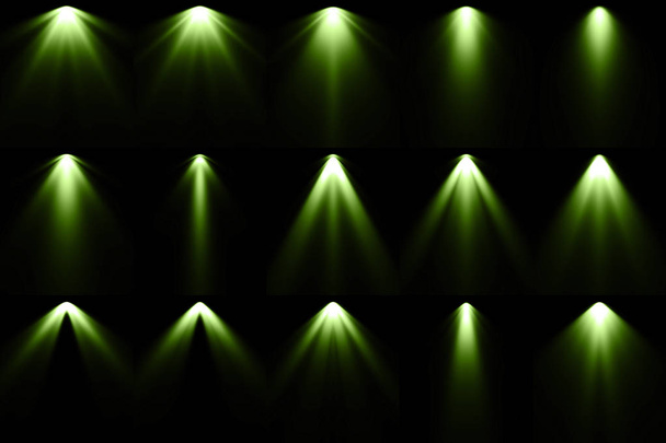 Πράσινο φως σε μαύρο φόντο, φόντο ανάδειξης - Φωτογραφία, εικόνα
