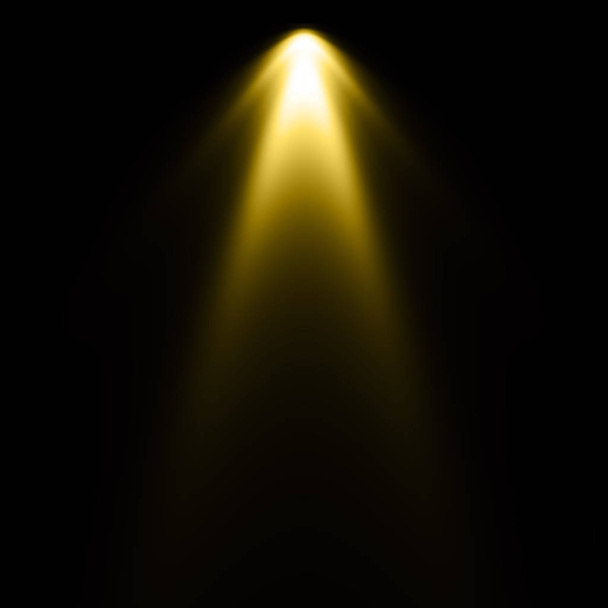 黒の背景、スポット ライトの背景に黄色の光 - 写真・画像