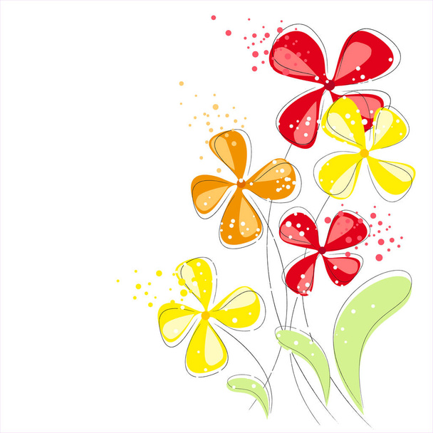 Vector background with pastel flowers. EPS 10.  - Вектор,изображение