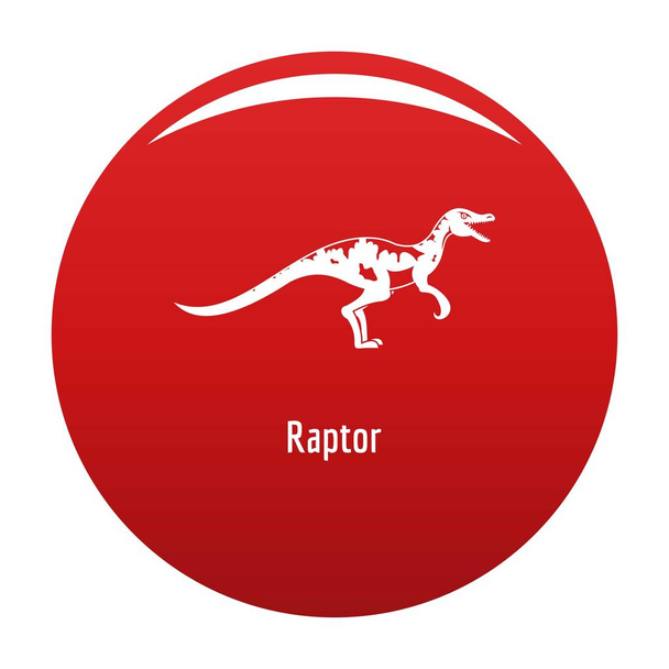 Raptor icon vector red - Vector, imagen