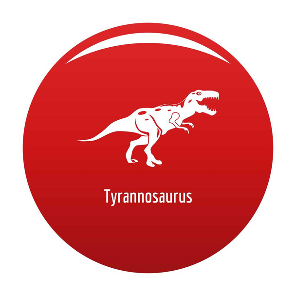Tyrannosaurus icon vector red - Vector, Image