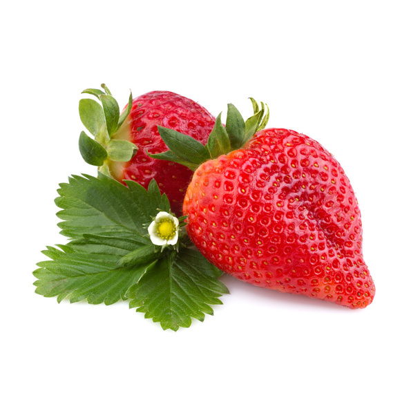 rijpe aardbeien op witte - Foto, afbeelding