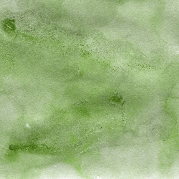 抽象的な緑水彩背景, 装飾的な質感 - 写真・画像