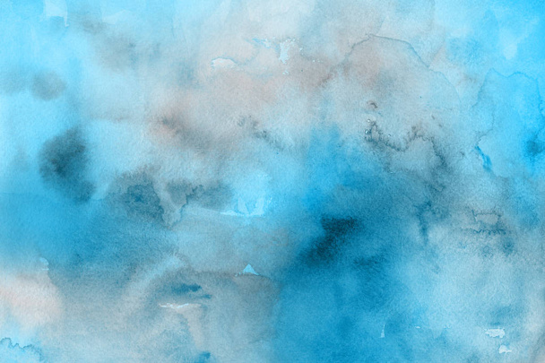  Decorative  texture. Abstract  blue  watercolors  background. - Foto, Imagem