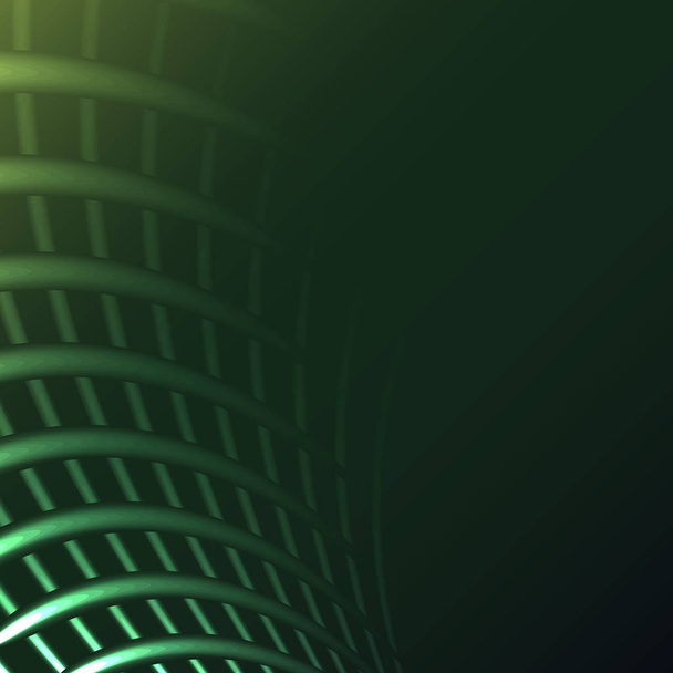schöne grüne abstrakte magische Energie elektrische Spirale verdreht kosmische Feuergitter aus Linien, Streifen, Stöcke, Stäbe leuchten glühend auf einem grünen Hintergrund. Vektorillustration. Textur - Vektor, Bild