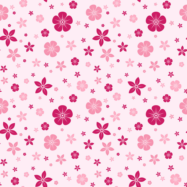 Vector seamless pattern with flowers. - Vektor, obrázek