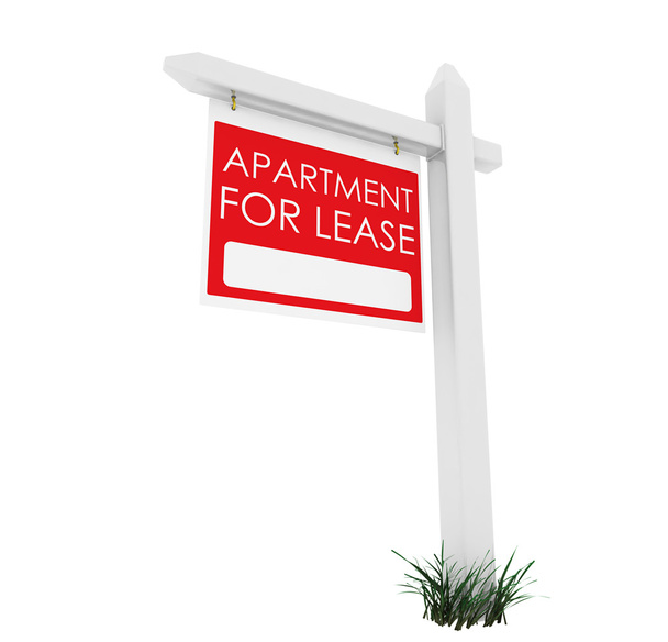 3d: Real Estate Sign: Apartment for Lease - Zdjęcie, obraz