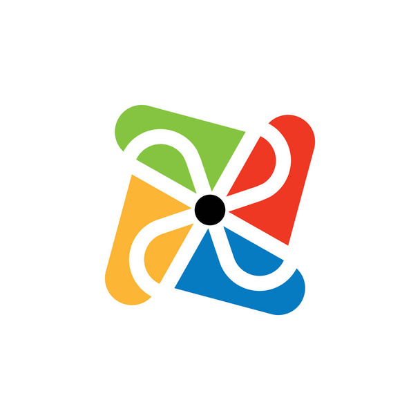 Разноцветный вектор логотипа пропеллера
 - Вектор,изображение