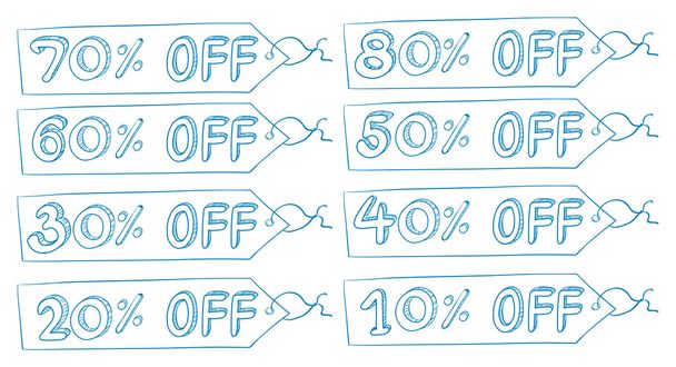 Discount price tags - Vector, Image