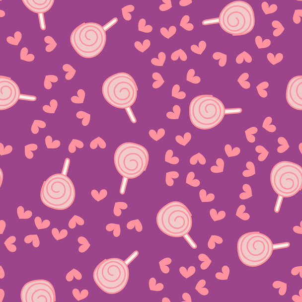 Seamless pattern with candy. Kawaii. Vector. - Vector, Image