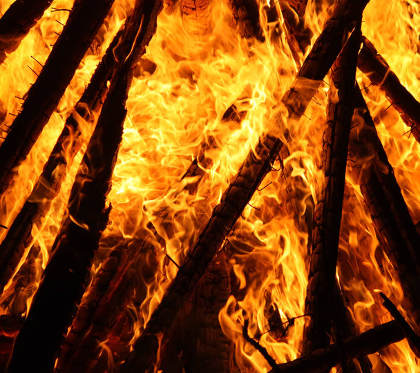 Fire flame outdoors - Photo, Image