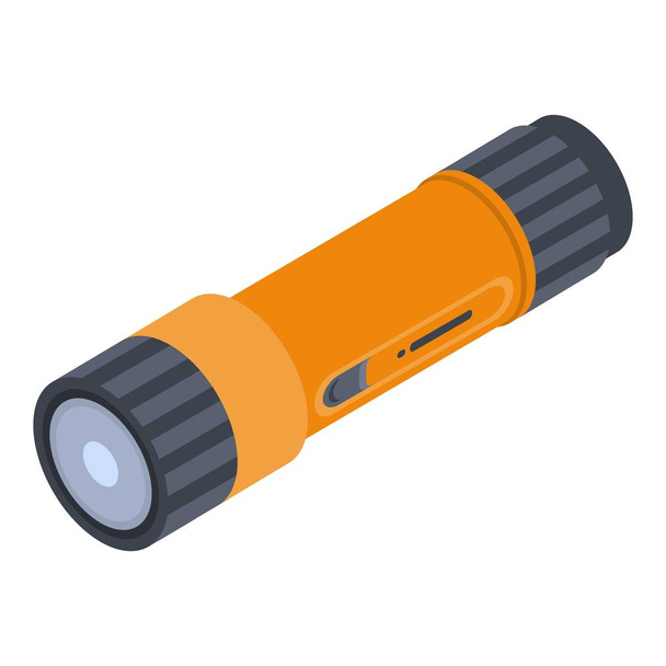Double flashlight icon, isometric style - Wektor, obraz