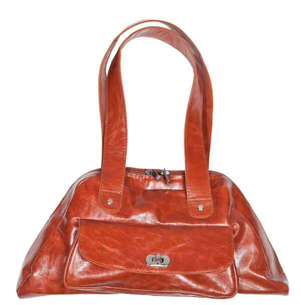 bolsa de couro marrom com bolso fechado
 - Foto, Imagem