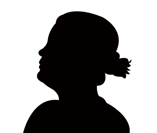 女性の頭のシルエットベクトル - ベクター画像