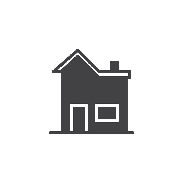 House icon vector, filled flat sign, solid pictogram isolated on white. Home symbol, logo illustration. - ベクター画像