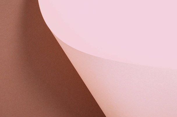 Абстрактная геометрическая форма розовый коричневый цвет бумажный баннер фон
. - Фото, изображение