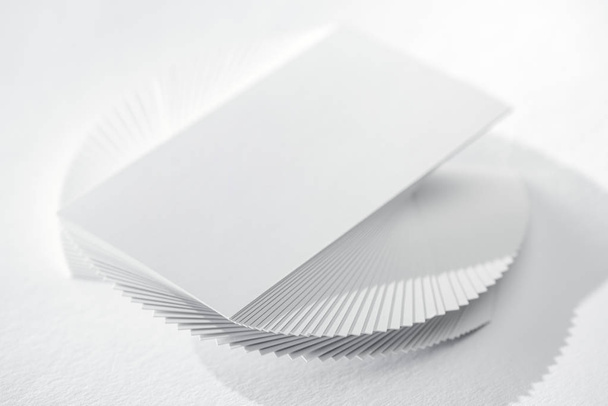 empty card on white background with copy space  - Zdjęcie, obraz