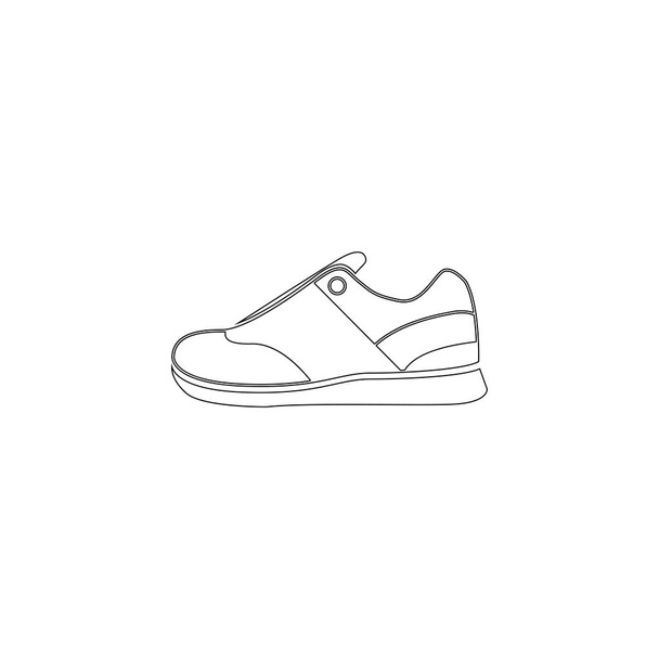 Sneakers. simple flat vector icon illustration. outline line symbol - editable stroke - ベクター画像