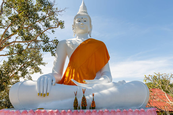 wit standbeeld van Boeddha - Foto, afbeelding