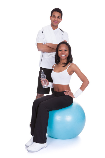 Young couple doing fitness - Valokuva, kuva