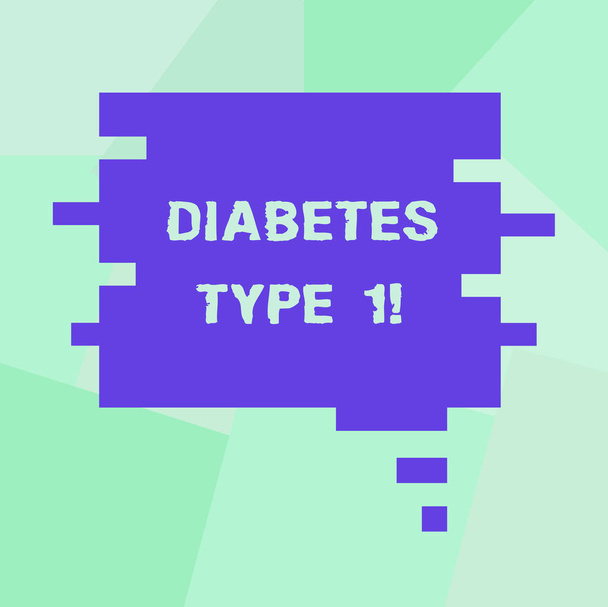 Conceptual hand writing showing Diabetes Type 1. Business photo showcasing condition in which the pancreas produce little or no insulin Speech Bubble in Puzzle Piece Shape for Presentation Ads. - Photo, Image