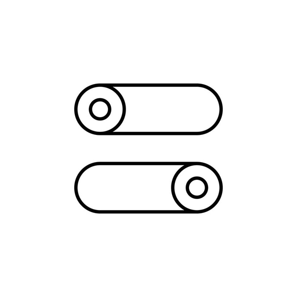 off on switch outline icon. Signs and symbols can be used for web, logo, mobile app, UI, UX on white background - Vector, Image