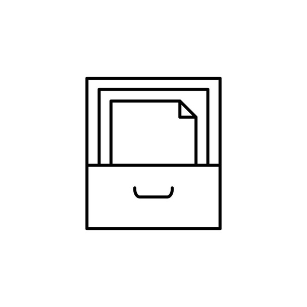 Archív konyhaszekrény dokumentum szerkezeti ikon. Jelek és szimbólumok használható web, logó, mobil app, Ui, Ux fehér háttér - Vektor, kép