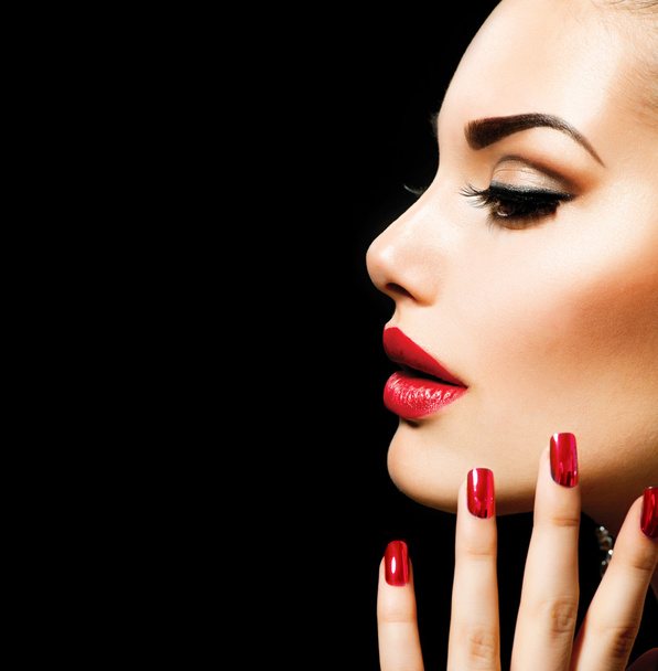 Beauty Woman with Perfect Makeup - 写真・画像