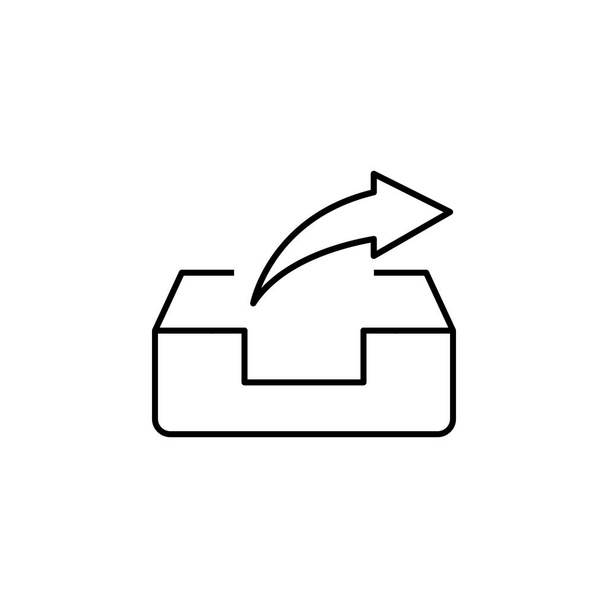 box email forward send outline icon. Signs and symbols can be used for web, logo, mobile app, UI, UX on white background - Vector, Image