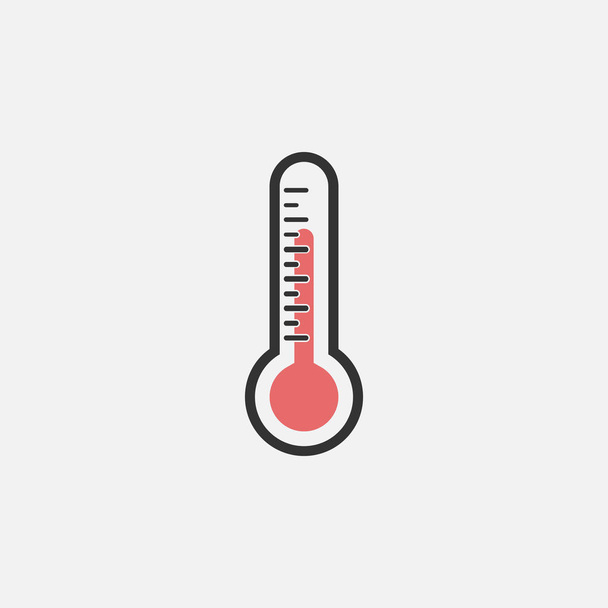 hőmérő ikon, hőmérséklet intézkedés vektor - Vektor, kép