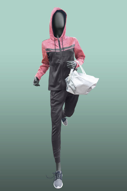 Running female mannequin, isolated. No brand names or copyright objects. - Photo, Image