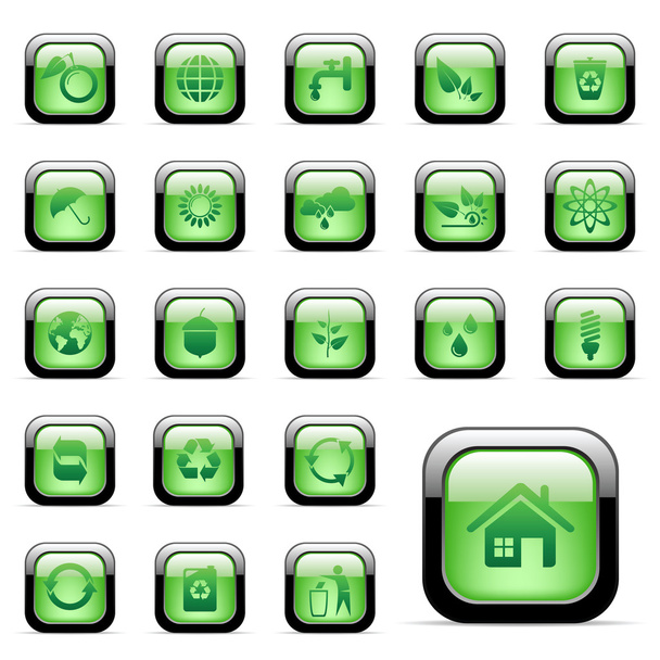 Vector environmental icons - Vector, afbeelding