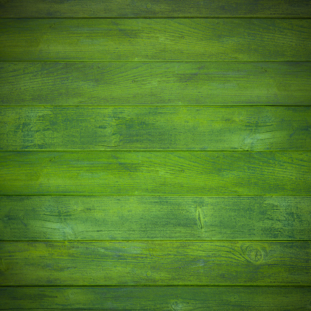 green wooden background - Photo, Image