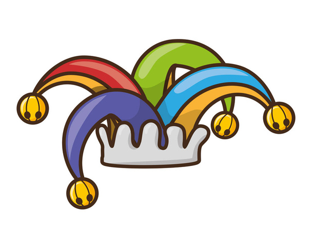 colored jester hat - Vector, Image