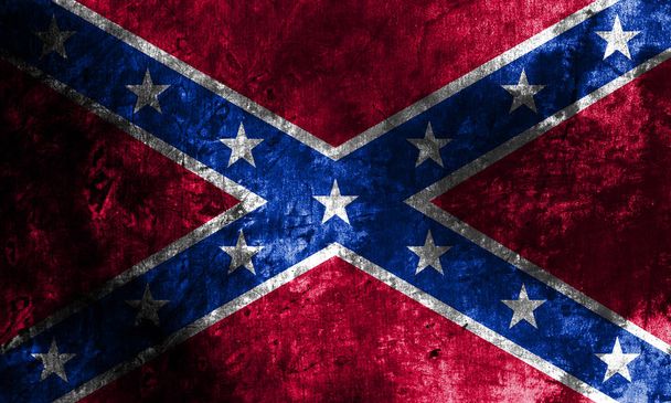 Stary Confederate Navy Jack grunge tle flaga - Zdjęcie, obraz