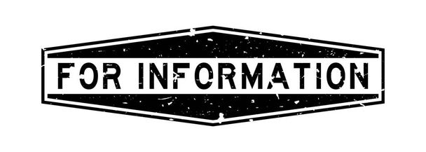 Grunge fekete imformation szó hatszög gumi tömítés fehér háttér bélyegző - Vektor, kép