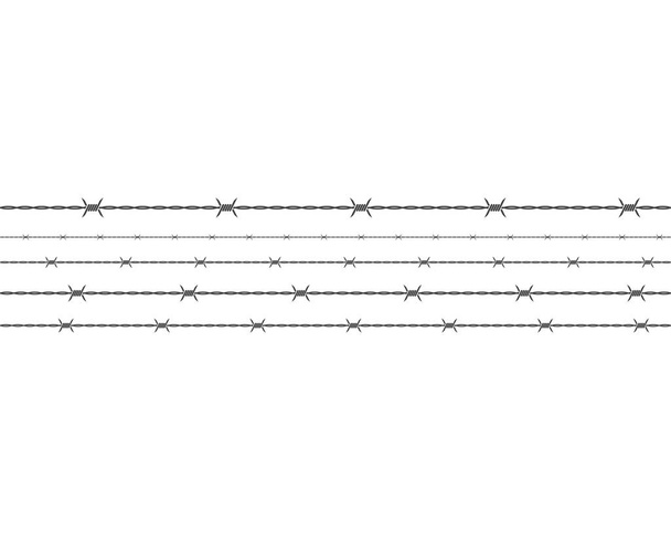 diseño de ilustración de vector de alambre de púas
 - Vector, Imagen