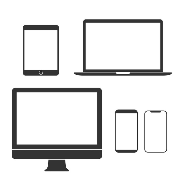 Vector illustration, flat Electronic devices icon set - Vector, Image