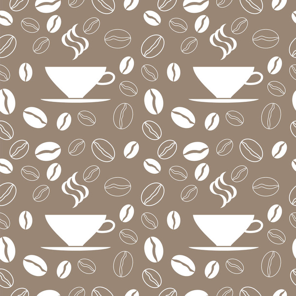 kávé varrat nélküli mintát. vektoros illusztráció - Vektor, kép