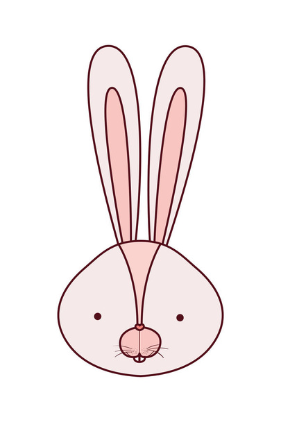 rabbit head isolated icon - Vector, Image