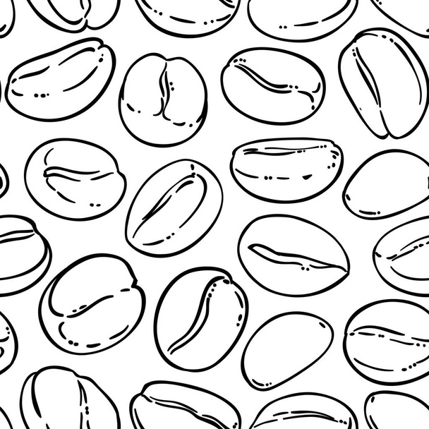 coffee vector pattern on whte background - Vecteur, image