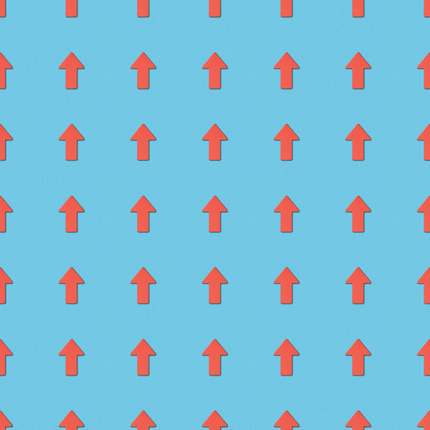 collage de flechas rojas verticales sobre fondo azul, patrón de fondo sin costuras
 - Foto, imagen