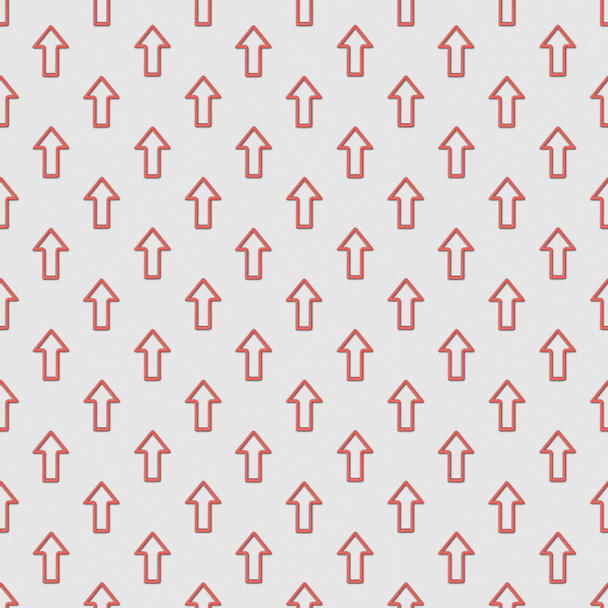 collage of red arrows on grey background, seamless background pattern - Zdjęcie, obraz