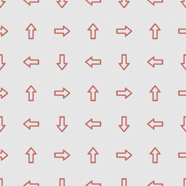 collage de patrón de fondo sin costuras con flechas rojas sobre fondo gris
  - Foto, Imagen